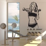 สติกเกอร์ติดผนัง Bodybuilding Woman Wall Sticker