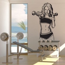 สติกเกอร์ติดผนัง Bodybuilding Woman Wall Sticker (WD-0806)