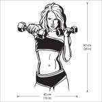 สติกเกอร์ติดผนัง Bodybuilding Woman Wall Sticker