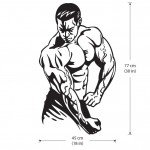 Bodybuilding Wandaufkleber Wandtattoo 