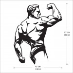 Bodybuilding Wandaufkleber Wandtattoo 