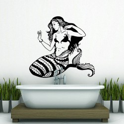 Siren Mermaid Vinyl Wall Art Decal (WD-0818)