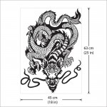 Chinesische Drache Wandaufkleber Wandtattoo 