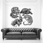 Four Celestial Feng Shui Animals Vinyl Wall Art Decal 