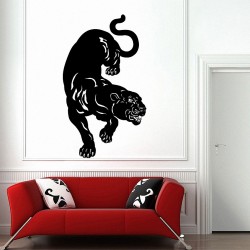 สติกเกอร์ติดผนังเสีือดำ black panther Wall Sticker (WD-0830)