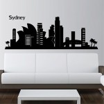 Sydney City skyline Silhouette Wandaufkleber Wandtattoo