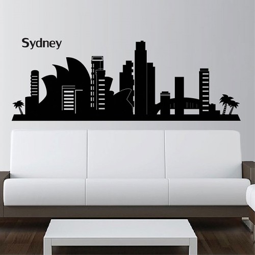 Sydney City skyline Silhouette Wandaufkleber Wandtattoo