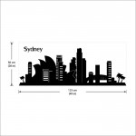 Sydney City skyline Silhouette Wandaufkleber Wandtattoo