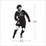 สติกเกอร์ติดผนัง เลียวเนล เมสซี Lionel Messi Football Wall Sticker 