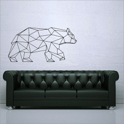 สติกเกอร์ติดผนัง หมี Geometric Polygon Bear Wall Sticker (WD-0880)