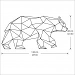 สติกเกอร์ติดผนัง หมี  Geometric Polygon Bear Wall Sticker