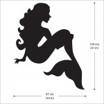 สติกเกอร์ติดผนังนางเงือก เมอร์เมด Mermaid Wall Sticker 