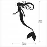 Silhouette Mermaid Vinyl Wall Art Decal 