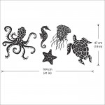 Sea Animals Octopus Turtle starfish Jellyfish Sea horse Wandaufkleber Wandtattoo