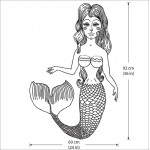 สติกเกอร์ติดผนัง Mermaid Wall Sticker