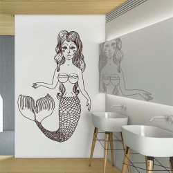 Mermaid Vinyl Wall Art Decal (WD-0896)