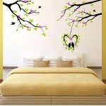 Tree and birds with flower Vinyl Wall Art Decal 