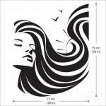 Girl Face Beauty Hair Salon Vinyl Wall Art Decal 