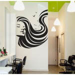 Girl Face Beauty Hair Salon Vinyl Wall Art Decal 