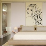 Girl face beauty hair salon Vinyl Wall Art Decal 