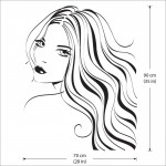 Girl face beauty hair salon Vinyl Wall Art Decal 