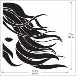 Girl face beauty hair salon Vinyl Wall Art Decal 