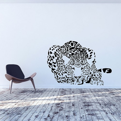 สติกเกอร์ติดผนังเสือดาว Leopard Wall Sticker 