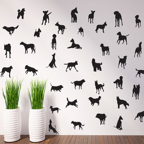 Dogs Vinyl Wall Art Decal 