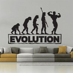 สติกเกอร์ติดผนัง Evolution Bodybuilding Wall Sticker (WD-0940)