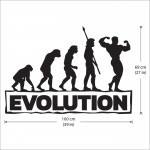 สติกเกอร์ติดผนัง เพาะกาย Evolution Wall Sticker