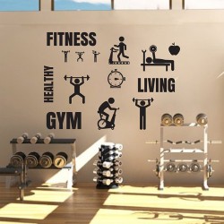 สติกเกอร์ติดผนัง Fitness Gym Sport Wall Sticker (WD-0941)