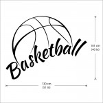 Basketball Vinyl Wall Art Decal 