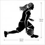 Girl Basketball Player Vinyl Wall Art Decal 