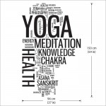 Yoga Word Cloud  Vinyl Wall Art Decal 