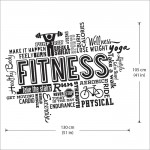 Fitness Word Cloud Vinyl Wall Art Decal 