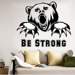 สติกเกอร์ติดผนัง Be Strong Bear Wall Sticker (WD-0961)