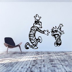 สติกเกอร์ติดผนัง Calvin and Hobbes Wall Sticker (WD-0962)