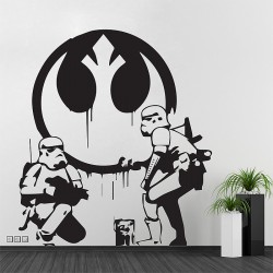 Banksy Star Wars Stormtrooper WandaufkVinyl Wall Art Decal (WD-0970)