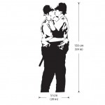 สติกเกอร์ติดผนัง Banksy Kissing Coppers Police  Wall Sticker 