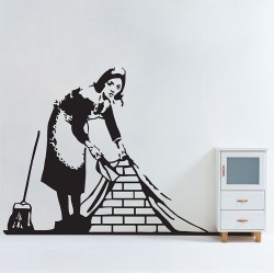 Banksy Maid in London Vinyl Wall Art Decal (WD-0986)