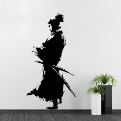 Samurai Silhouette Vinyl Wall Art Decal (WD-0992)