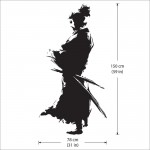 Samurai Silhouette Wandaufkleber Wandtattoo