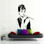 Audrey Hepburn Superstar Wandaufkleber Wandtattoo