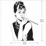 Audrey Hepburn Superstar Wandaufkleber Wandtattoo