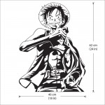 Monkey D. Luffy One Piece Vinyl Wall Art Decal 