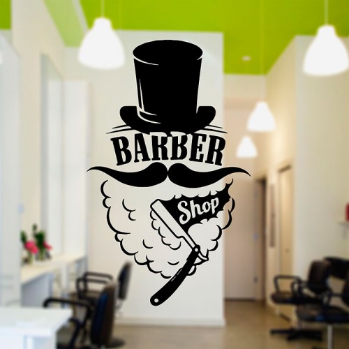 Gentlemen Barber Wandaufkleber Wandtattoo