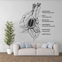 สติกเกอร์ติดผนัง Anatomy of a coffee Wall Sticker (WD-1003)