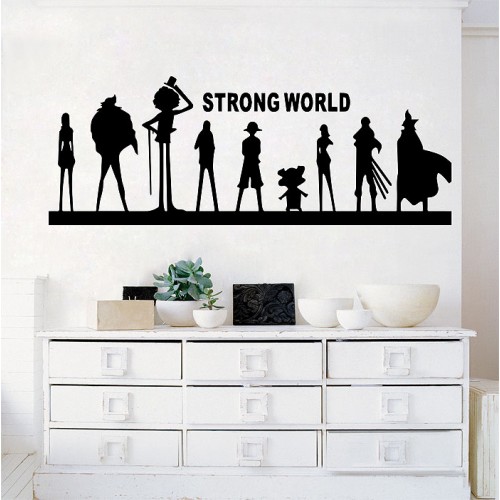 สติกเกอร์ติดผนัง One piece strong world / Wall Sticker 