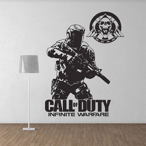 สติกเกอร์ติดผนัง Call of duty Infinite Warfare Soldier Game / Wall Sticker 