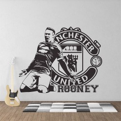 Wayne Rooney Football Manchester United Vinyl Wall Art Decal (WD-1020)